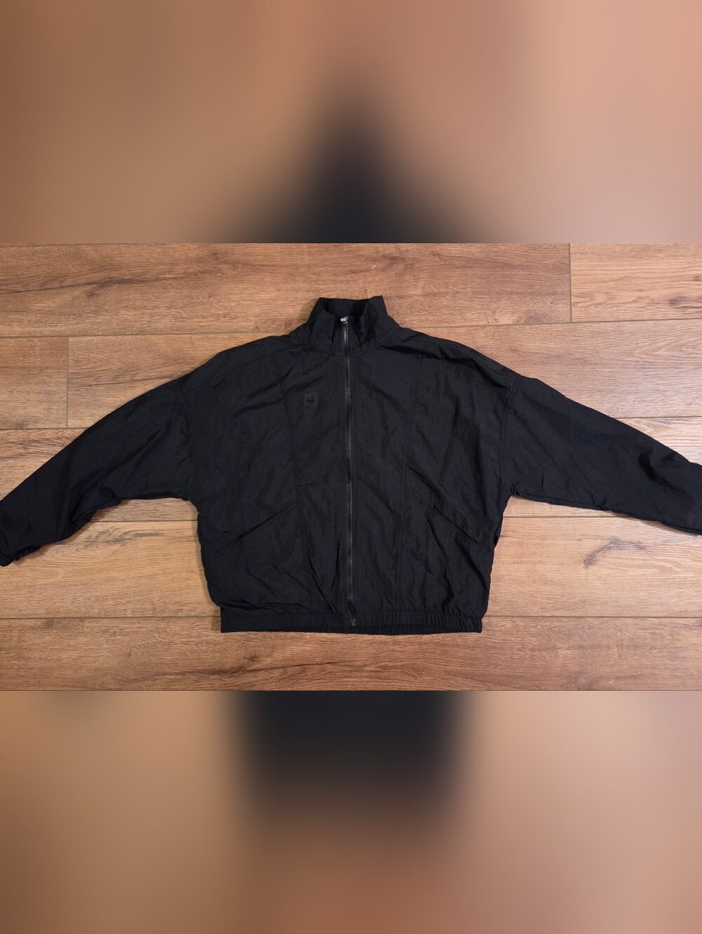Reebok Black Windbreaker Jacket with Full Zip NWT